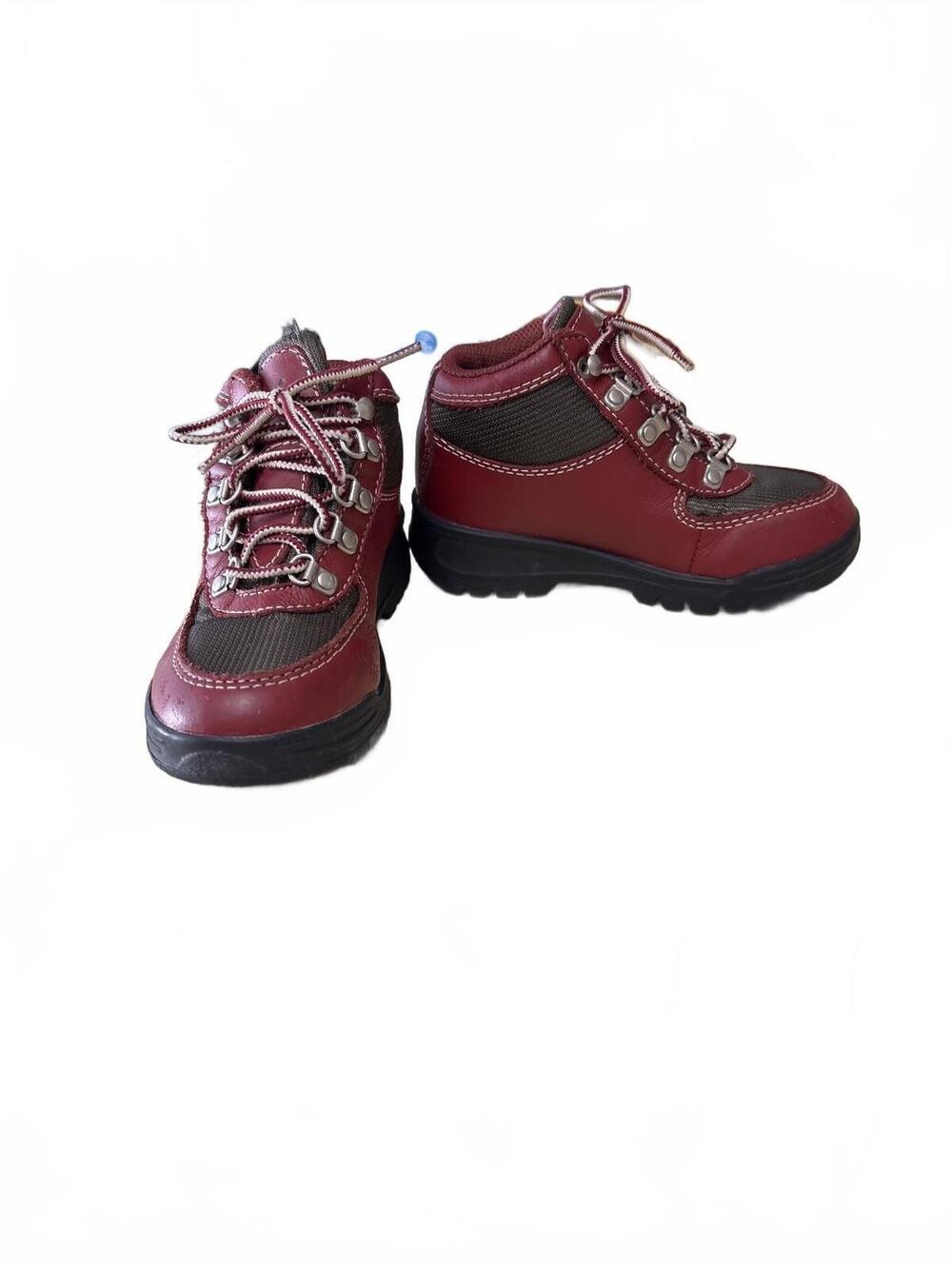 Vintage Y2K Colorado Toddler Boys Genuine Leather Hiking Boots Burgundy Size 6